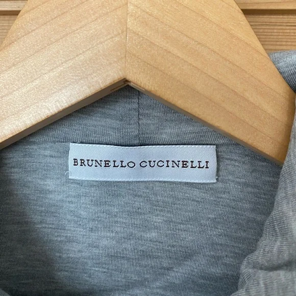 Brunello Cucinelli White Women's Jacket with Gray Hood S - Picture 5 of 11